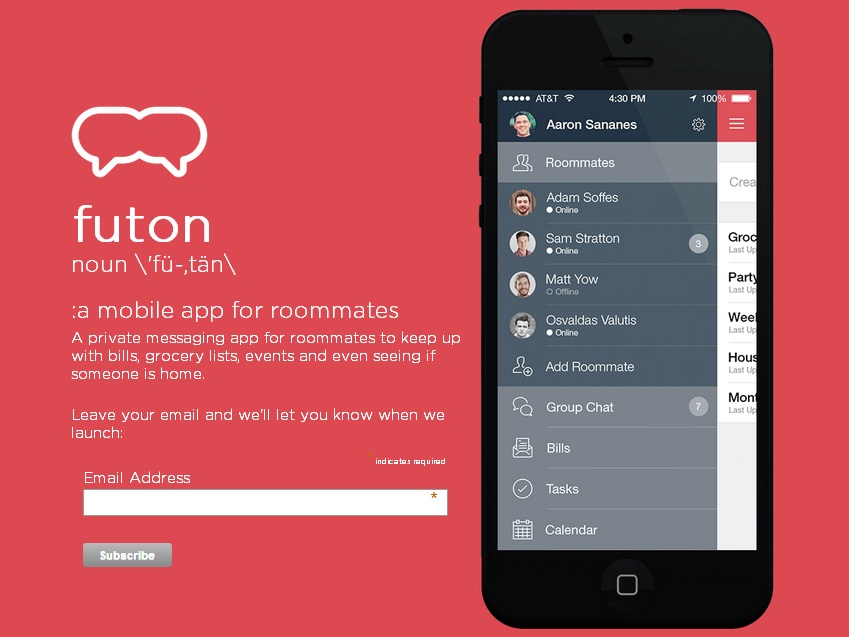 Futon app helps roommates interact
