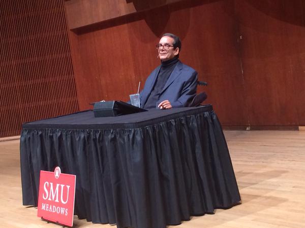 Charles Krauthammer speaks to students at Sammons Media Ethics Lecture