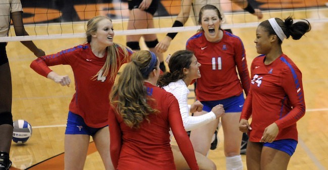 SMU volleyball players earn regional honors