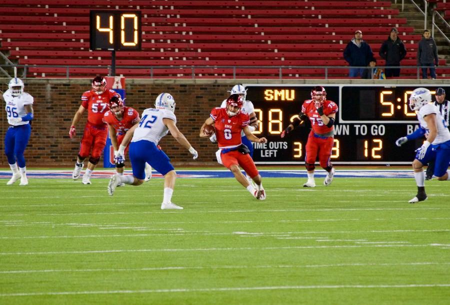 SMU bowl eligible after close win over Tulsa