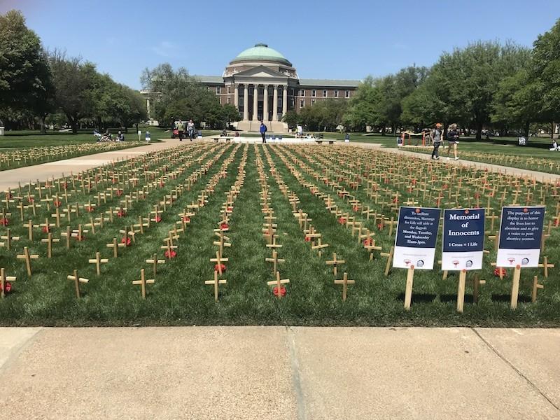 Crosses return to Dallas Hall lawn