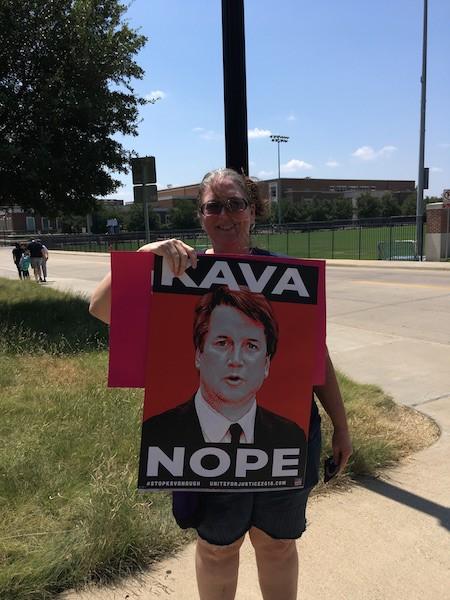 NARAL, NOW protest confirmation hearing of Supreme Court nominee Brett Kavanaugh outside George W. Bush Presidential Center