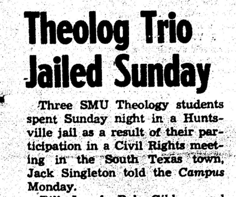 This Day In 1965: Three SMU Students Arrested in Huntsville