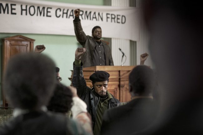 (Center front-back) LaKEITH STANFIELD as William O’Neal and DANIEL KALUUYA as Chairman Fred Hampton in Warner Bros. Pictures’ “JUDAS AND THE BLACK MESSIAH,” a Warner Bros. Pictures release.