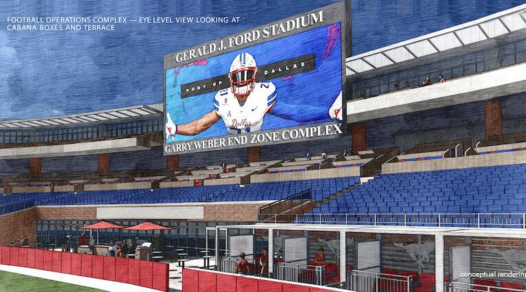 SMU Announces Construction of Weber End Zone Project with $50 Million Donation